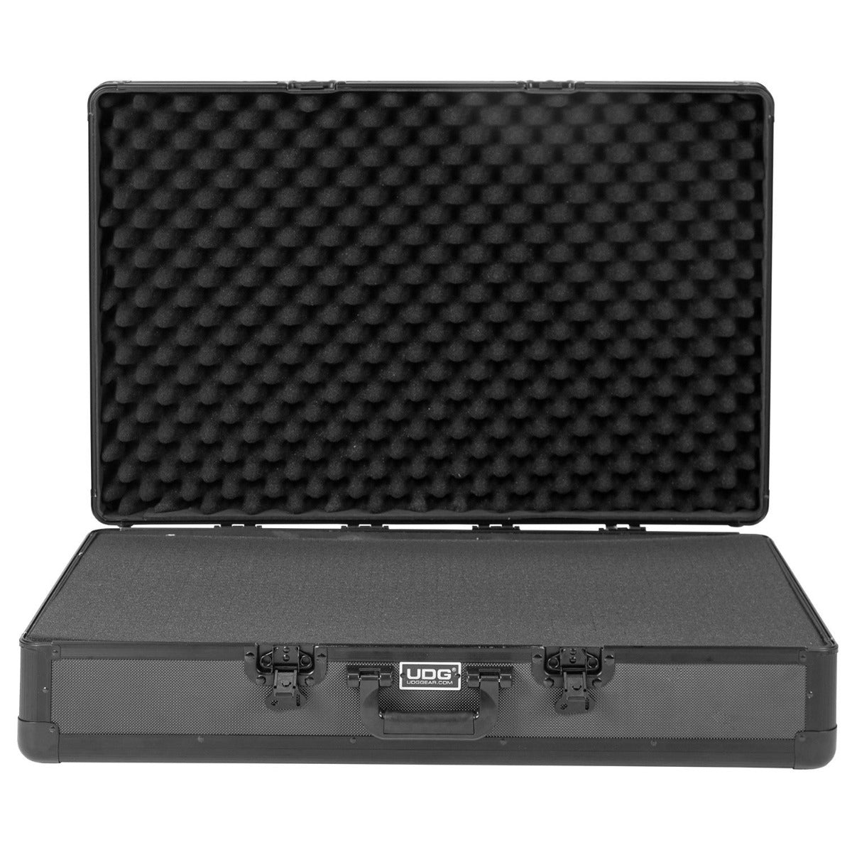 UDG Ultimate Pick Foam Flight Case for DJ equipment, black MK2 model, versatile multi-format design, sturdy and protective.