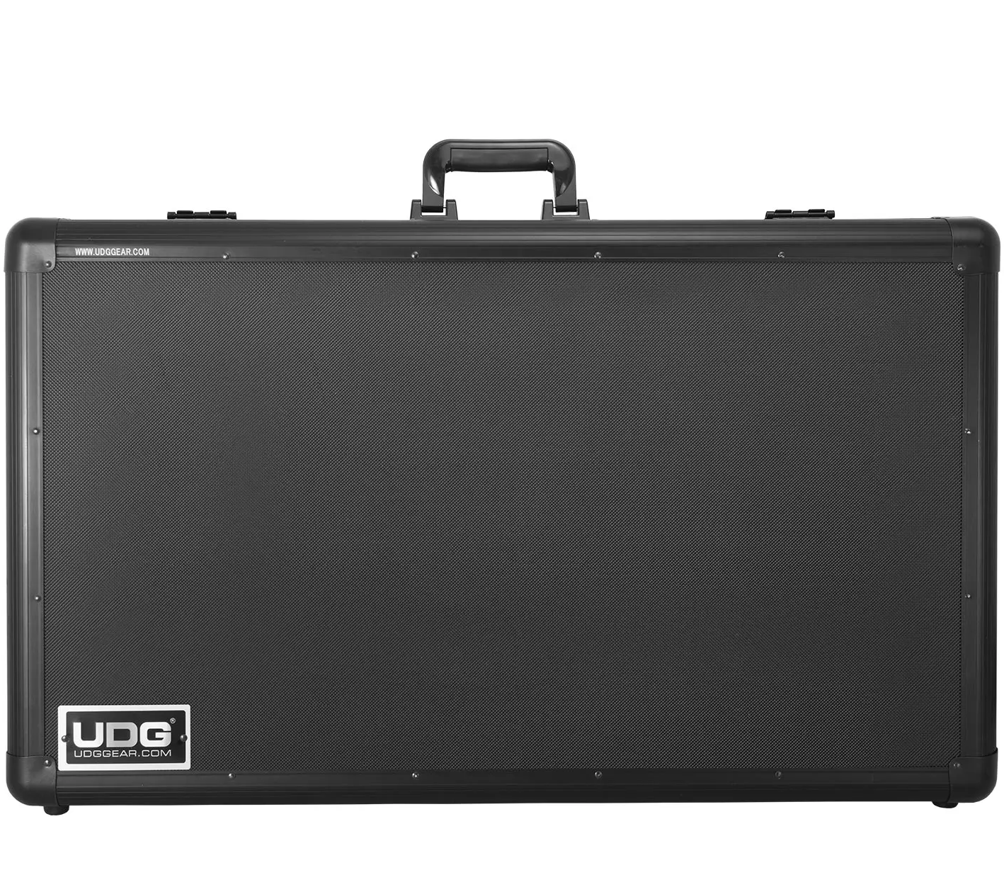 UDG Ultimate Pick Foam Flight Case for AlphaTheta DDJ-GRV6 DJ controller, black protective case with foam padding.