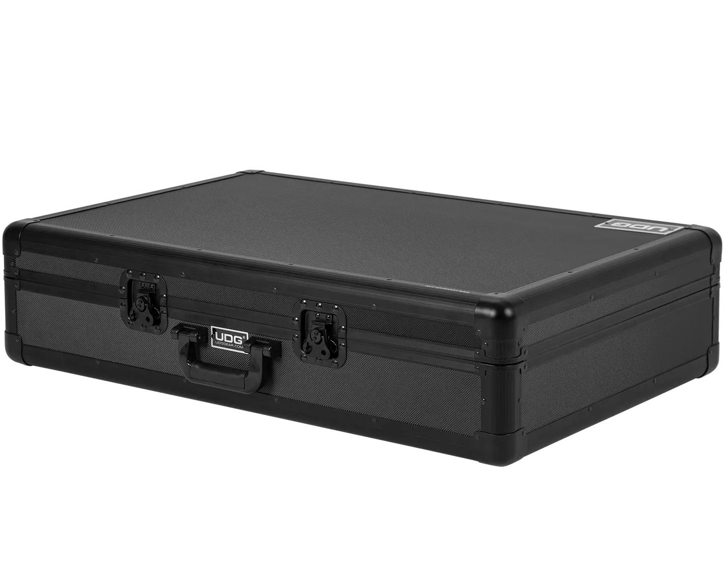 UDG Ultimate Pick Foam Flight Case for AlphaTheta DDJ-GRV6 DJ controller, sturdy black case with handle for secure transport.