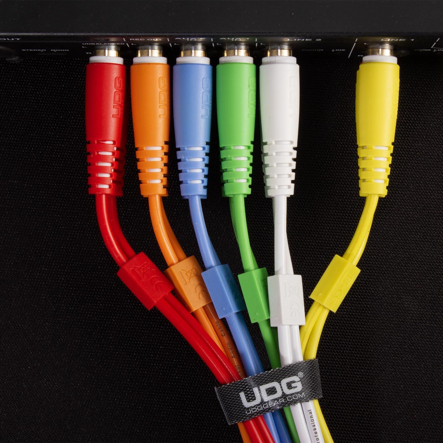 UDG Ultimate Audio Cable Set RCA - RCA Black Straight 1.5m - (U97001BL)