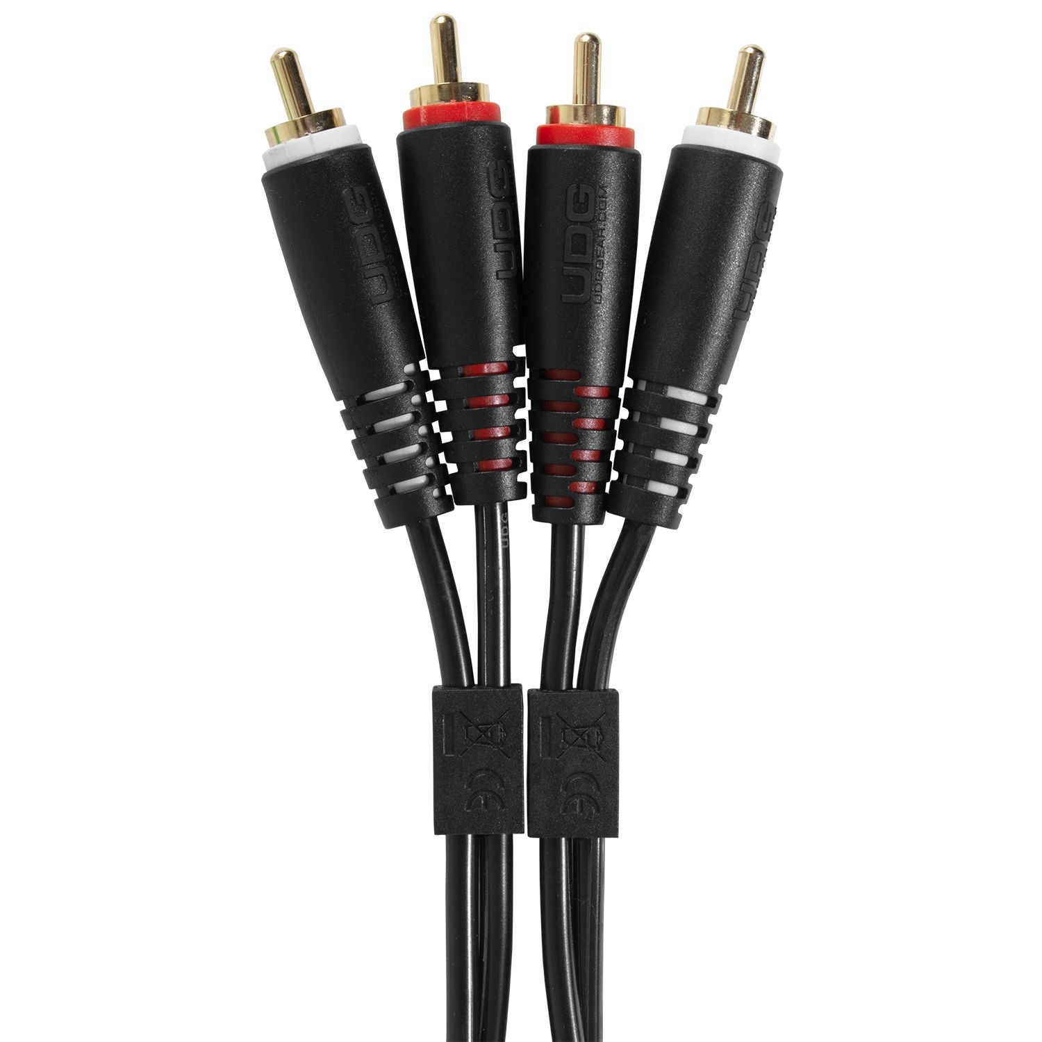 UDG Ultimate Audio Cable Set RCA - RCA Black Straight 1.5m - (U97001BL)