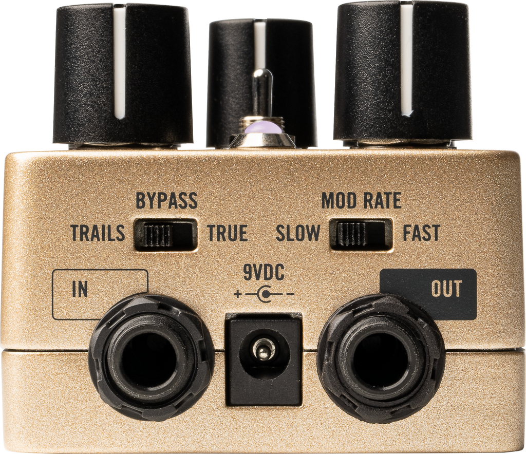 Universal Audio UAFX Heavenly Plate Reverb effects pedal with silver control knobs and brand logo on a black background.