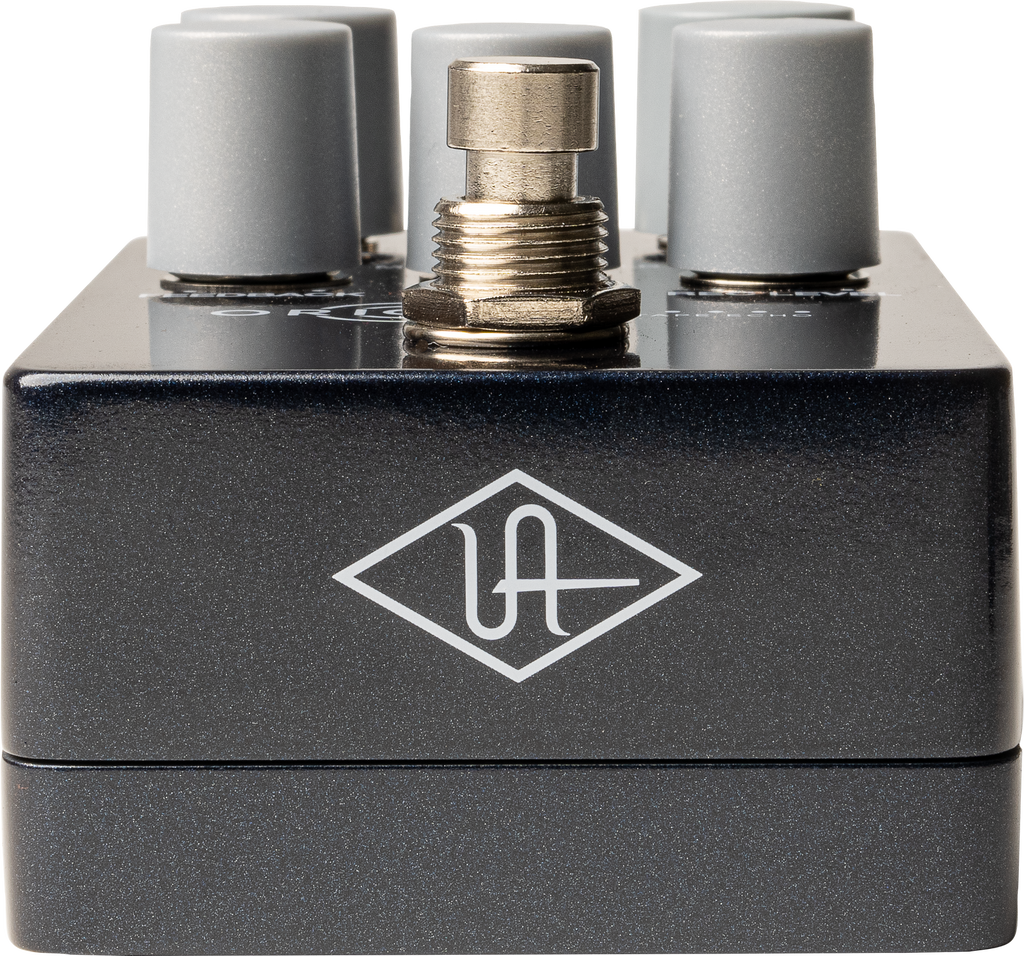 Universal Audio UAFX Orion Tape Echo effects pedal with vintage-style tape echo design and control knobs.