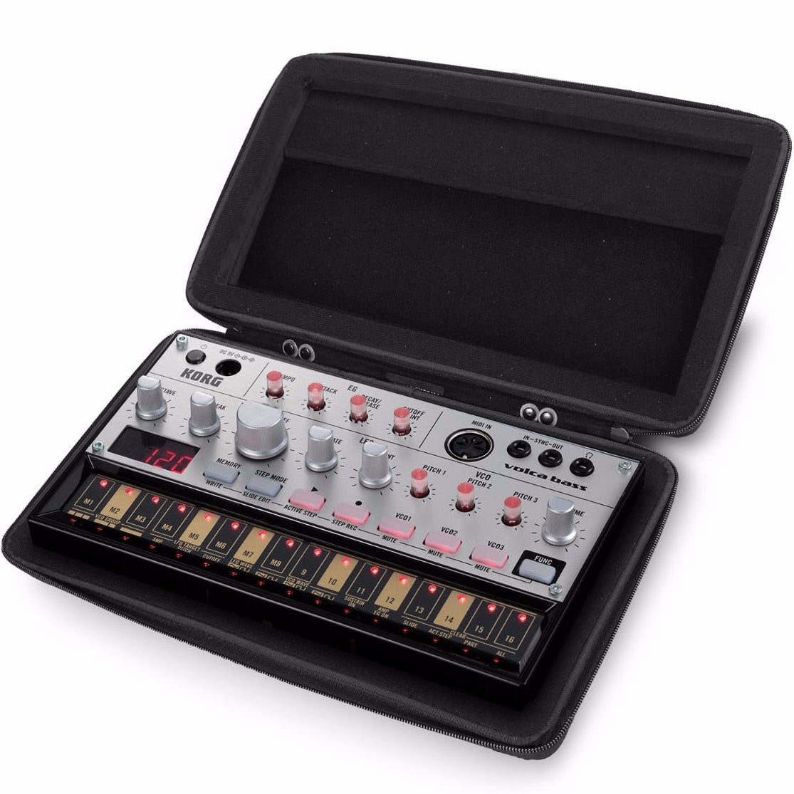 UDG Creator Korg Volca Hardcase Black (U8435BL), hero shot