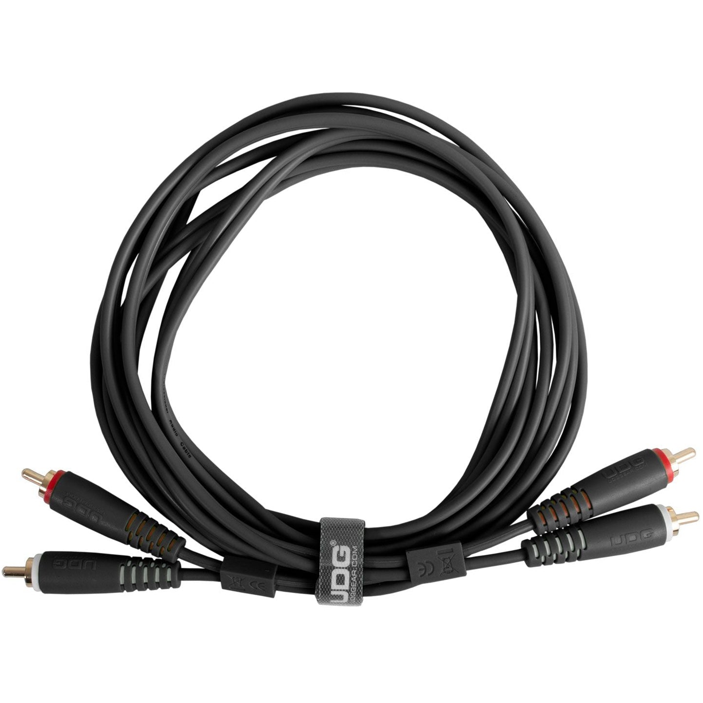 UDG Ultimate Audio Cable Set RCA - RCA Black Straight 1.5m - (U97001BL), in black