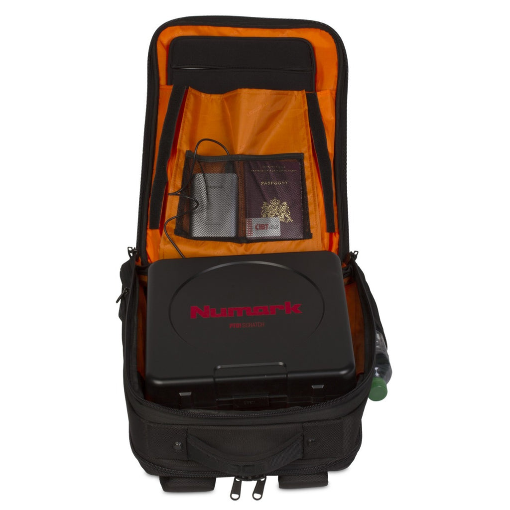 UDG Ultimate Backpack Slim Black (U9108BL/OR), black, rear view.
