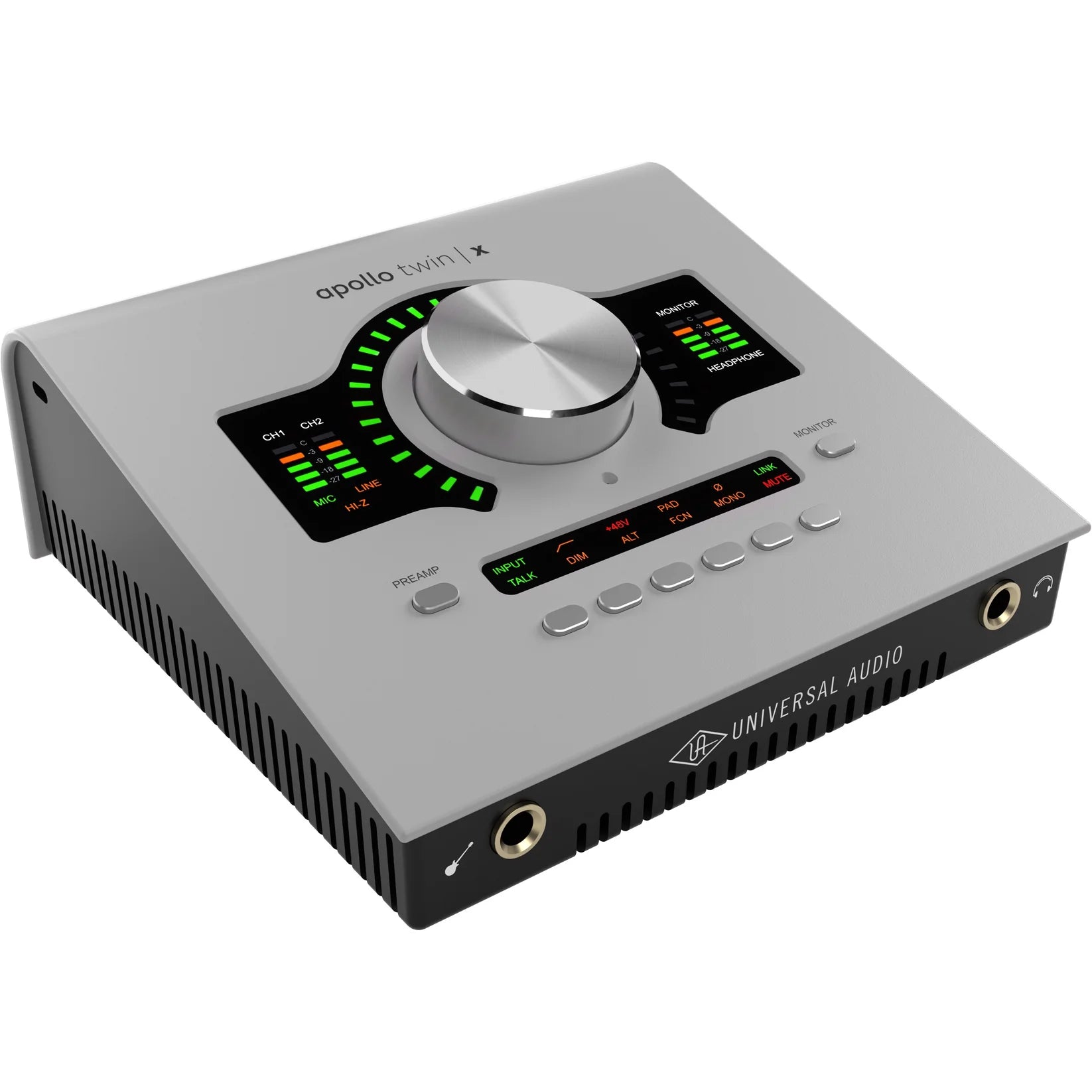 Universal Audio Apollo Twin X DUO Gen 2 (Essentials+ Edition) audio interface, three-quarter view