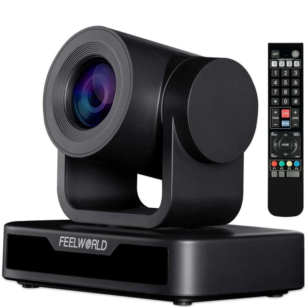 Feelworld USB10X PTZ camera with 10x optical zoom, 1080p resolution, USB 2.0 streaming camera for live broadcasts