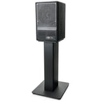 Vestlyd M6C Active in Black mounted on Vestlyd M-Stands speaker stand