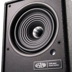 Close-up of the Vestlyd M6C Active 6.5-inch coaxial paper woofer with titanium dome tweeter