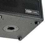 Vestlyd M8C Active underside detail with 35 mm pole mount socket and rubber feet