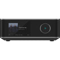 WiiM Amp Ultra stereo amplifier with sleek design and multiple input ports, delivering premium audio performance.