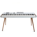 Arturia wooden legs for Keylab 88 MK2 and Polybrute, showcasing rich wood grain and sturdy design for keyboard support.