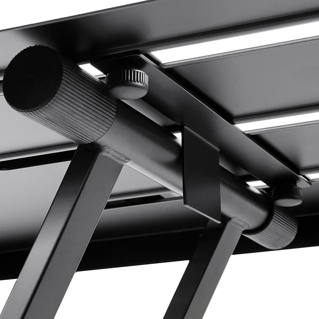 Analog Cases X-PRO Performance Surface keyboard stand with sleek black design and sturdy construction for musical performance.