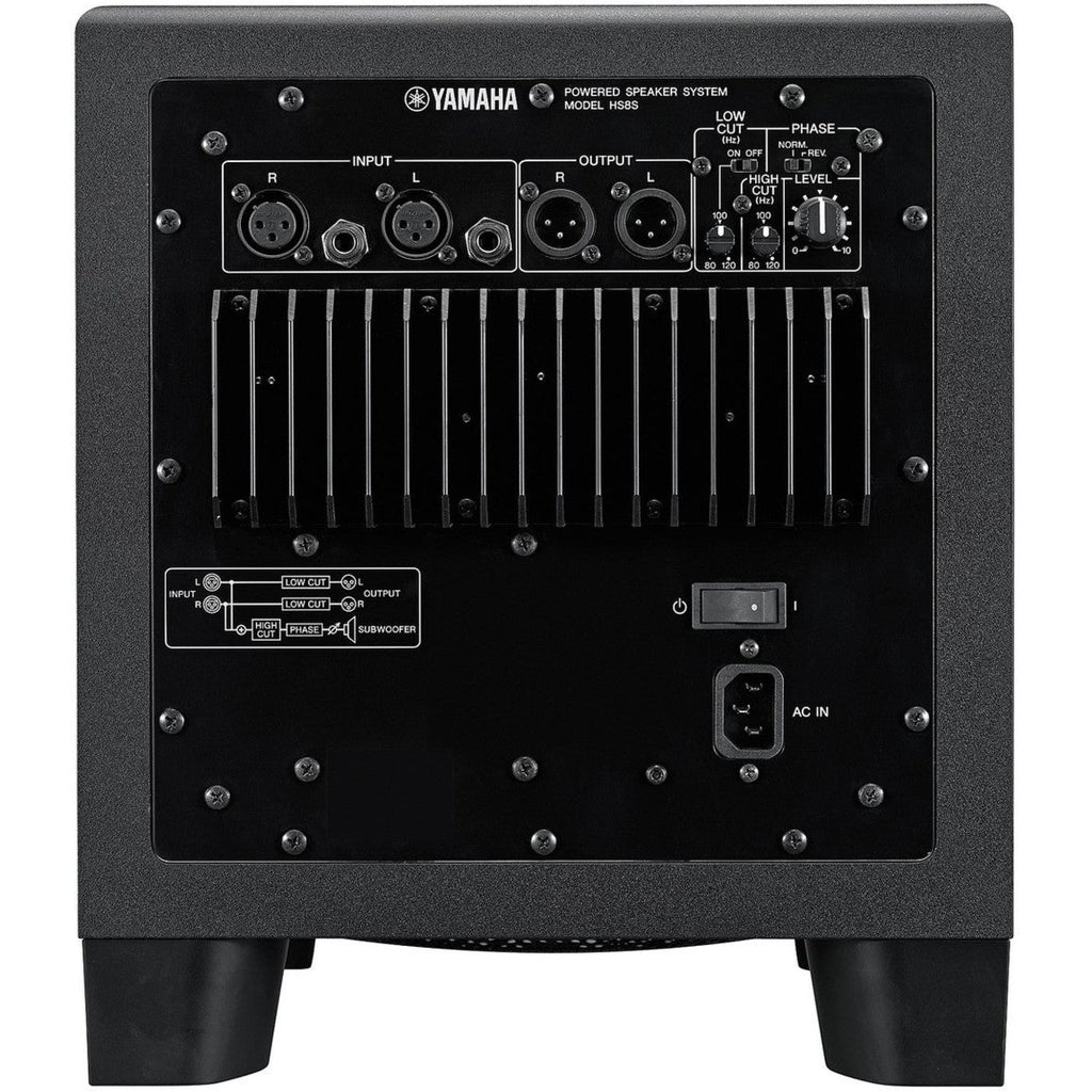 Yamaha HS8S subwoofer, black view