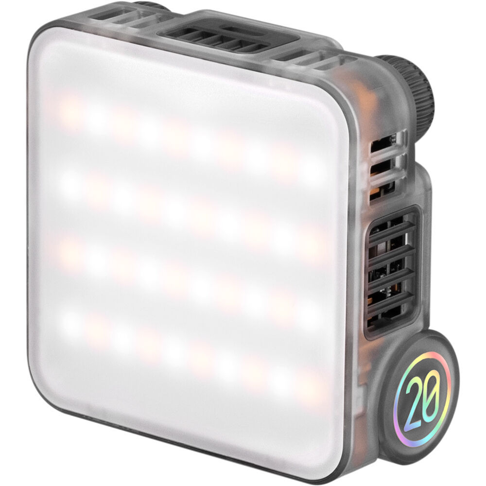 Zhiyun Fiveray M20 bi-color LED light, front view.