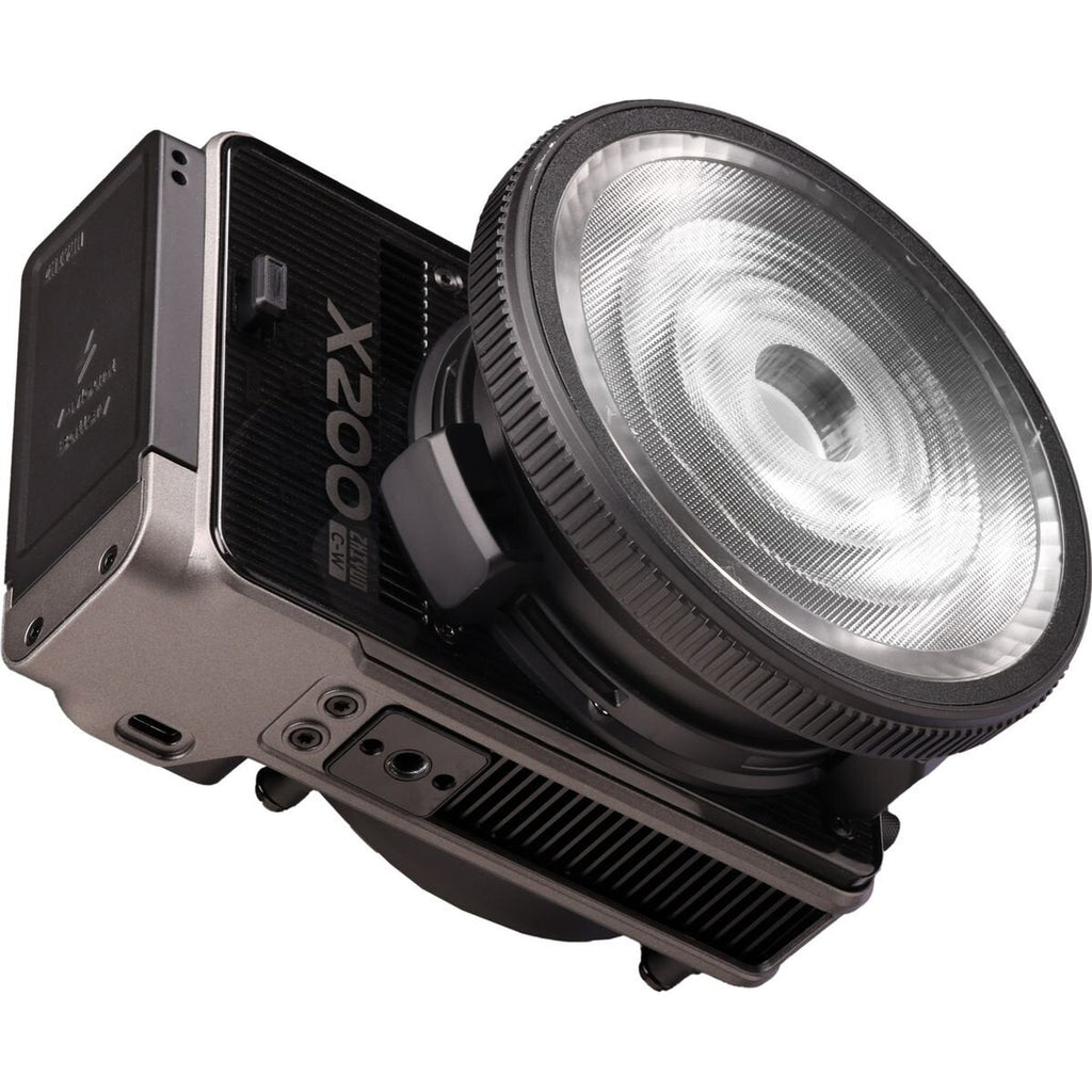 Zhiyun Molus LED X200 Bi-Color COB Light Combo showing adjustable brightness and color temperature for professional lighting.