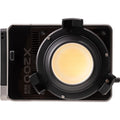 Zhiyun Molus LED X200 bi-color COB light panel showing adjustable brightness and color temperature for professional lighting.