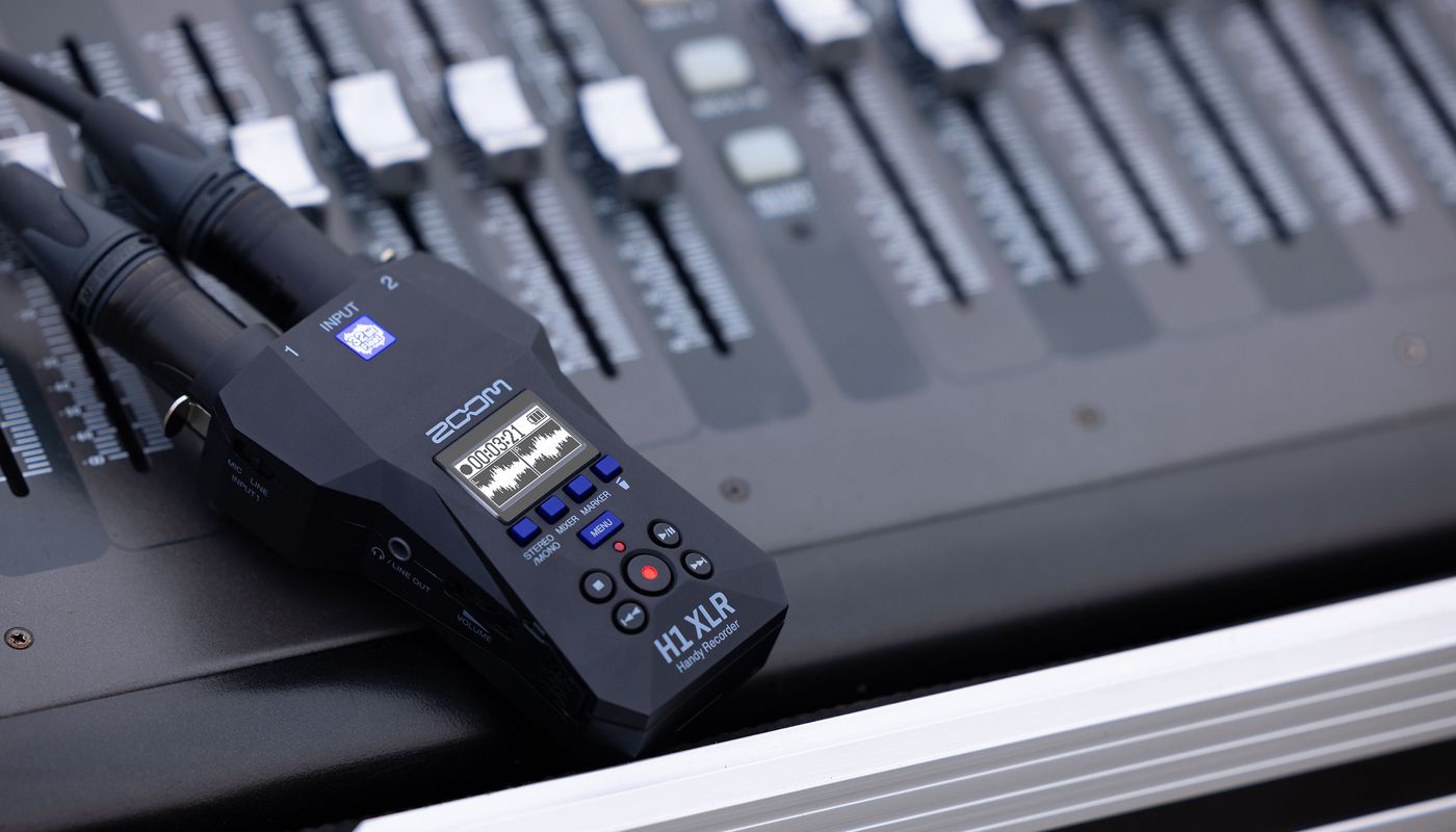Zoom H1 XLR field recorder.