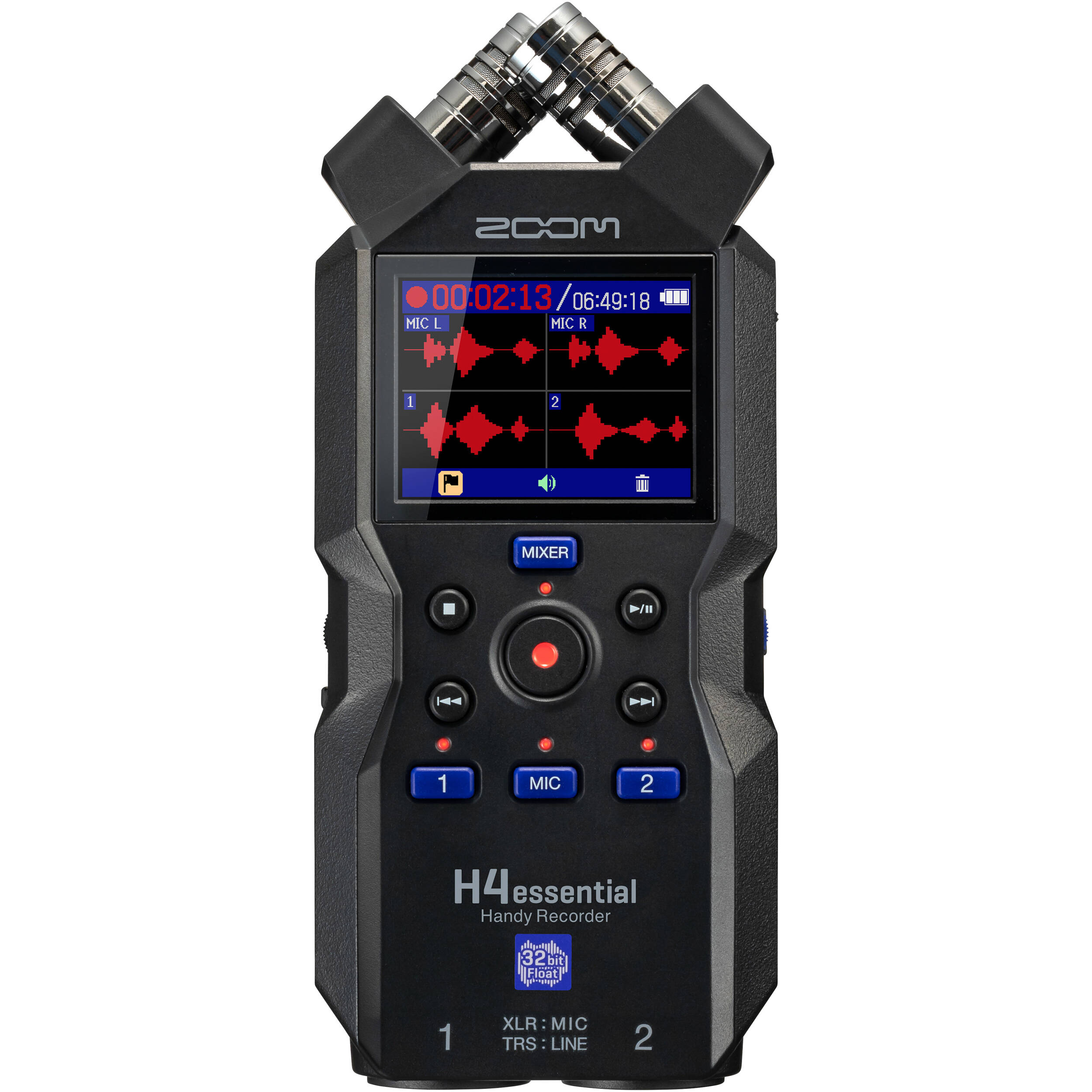 Zoom H4essential handheld audio recorder, in black