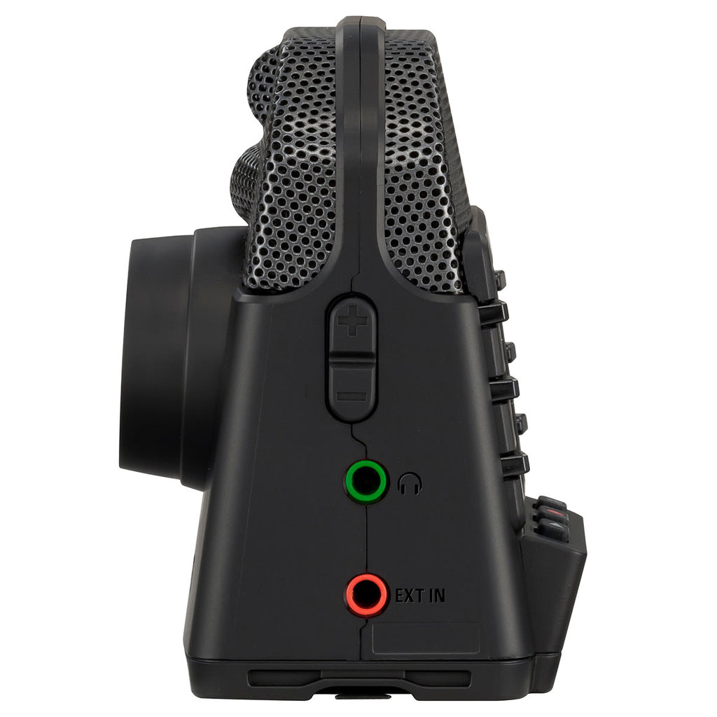 Zoom Q2n-4K video camera with compact design and lens, ideal for high-quality video recording and multimedia creation.