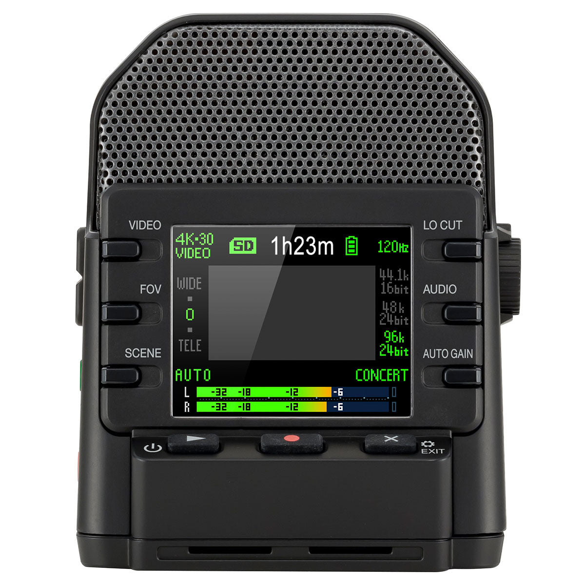 Zoom Q2n-4K video camera with compact design, front lens, and control buttons, ideal for high-quality audio and video recording.
