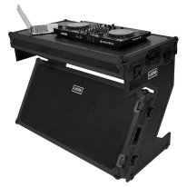 UDG Ultimate Flight Case Portable Z-Style DJ Table Black Plus (Wheels) (U91072BL)