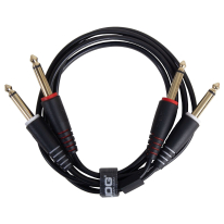 UDG Ultimate Audio Cable Set 1/4'' Jack - 1/4'' Jack Black Straight 1.5m (U97002BL)